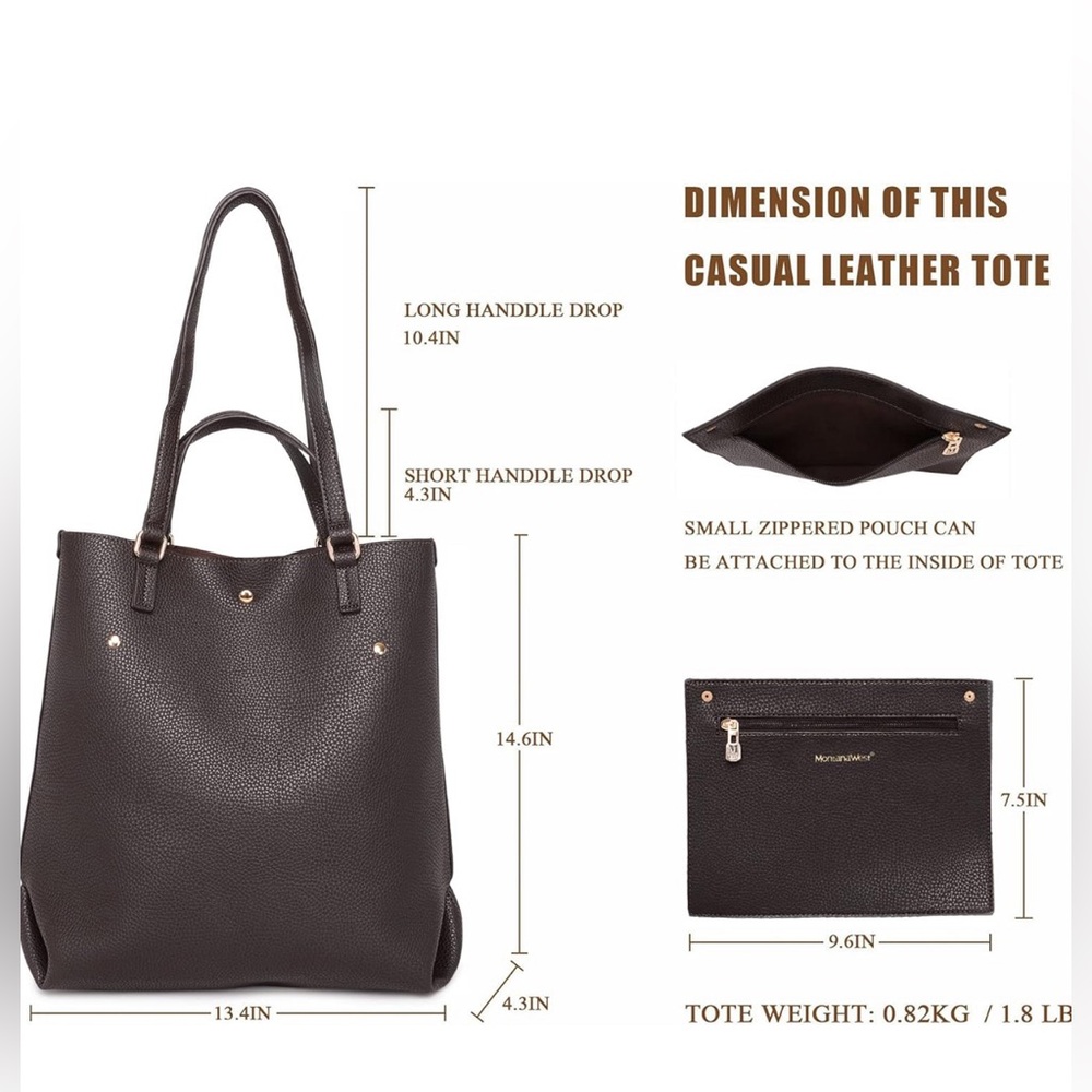 NEW MONTANA WEST BROWN TOTE - Picture 5 of 7